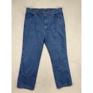 Vintage Wrangler Mens 38x29 Flex Fit Waist Stretch Jeans Hook & Zip 85498LB